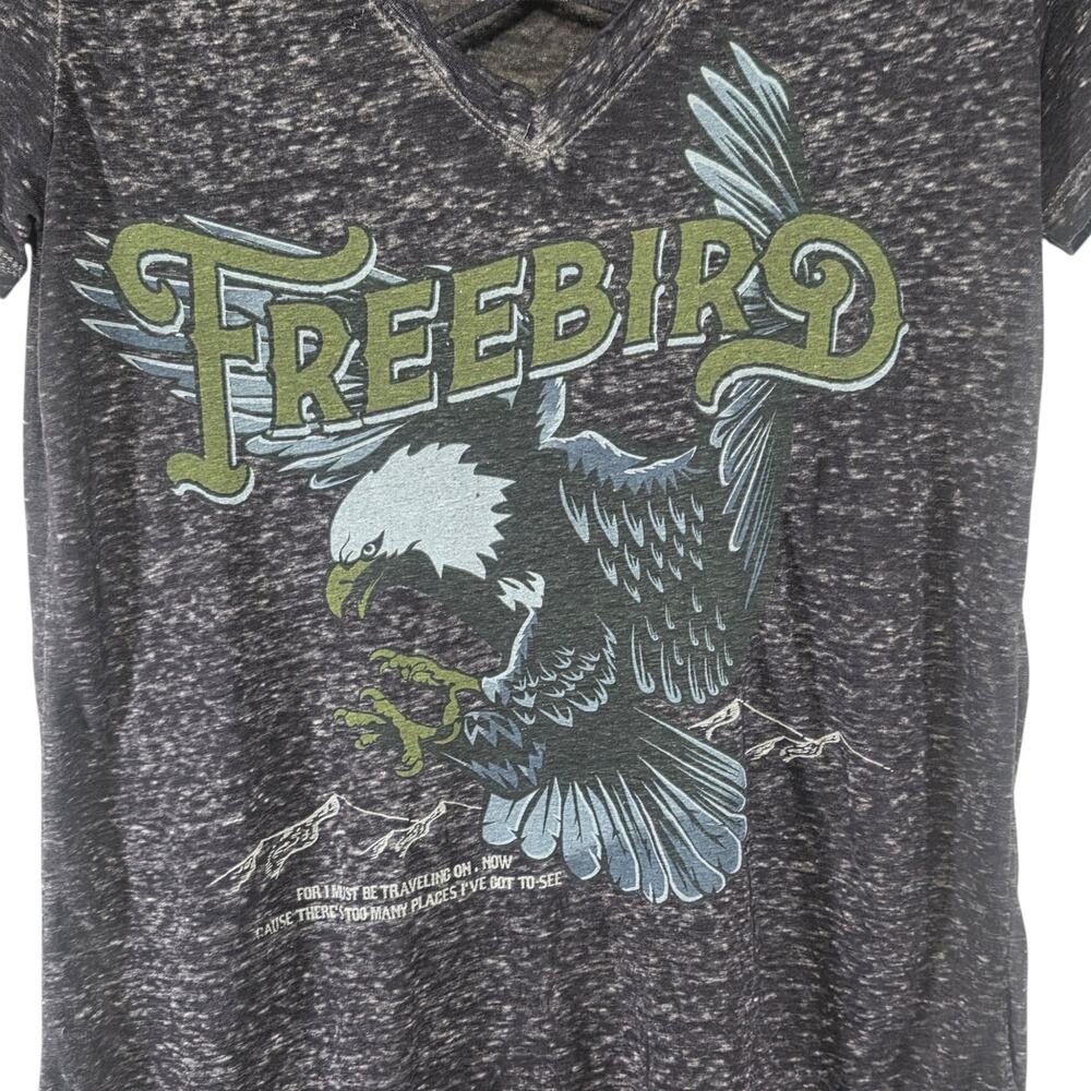 LYRIC Culture Red Label Free Bird Burnout Band Tee Lynyrd Skynyard Rock Medium - Picture 4 of 11